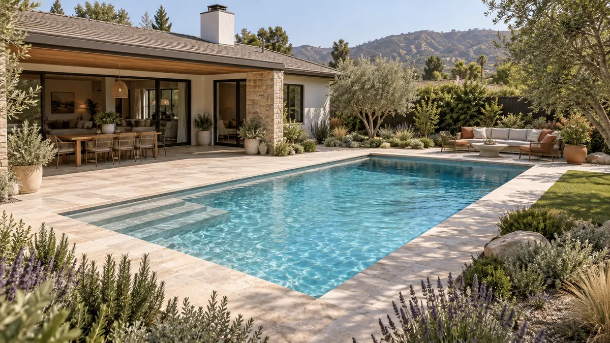 Custom pool and outdoor space